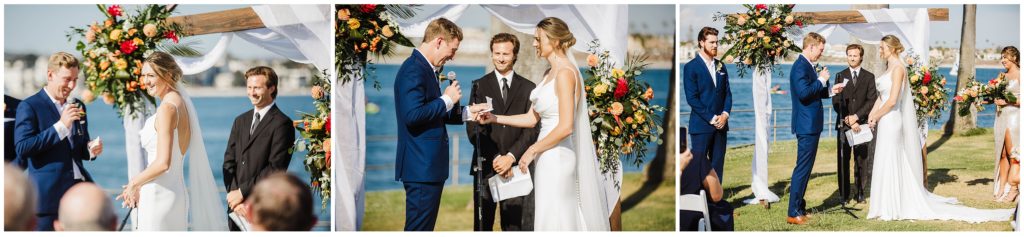 Image of bride and groom exchanging vows