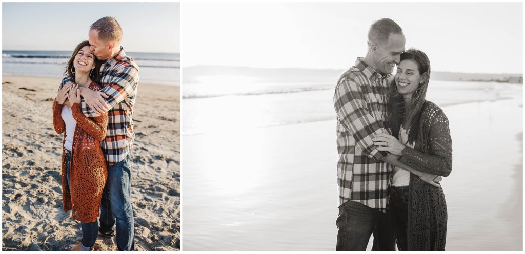 Image of parents together during a photo session in Coronado 