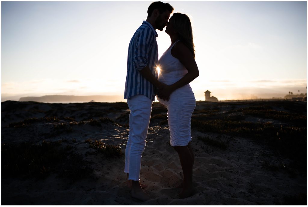 Maternity Photos at sunset in Coronado Beach