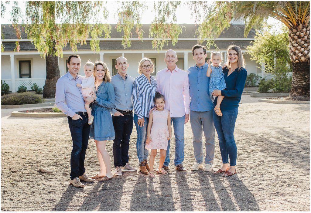 Extended family photos at Penasquitos Ranch House