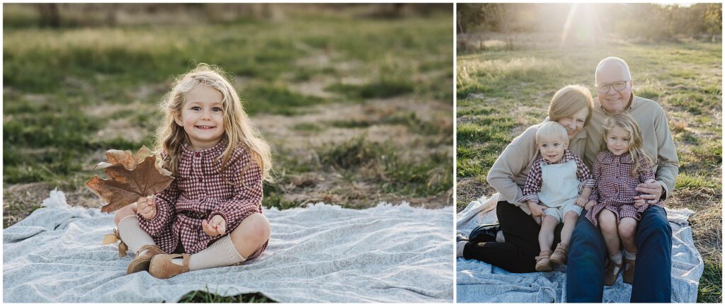 Grandparents and grandchildren at a San Diego photography session.
